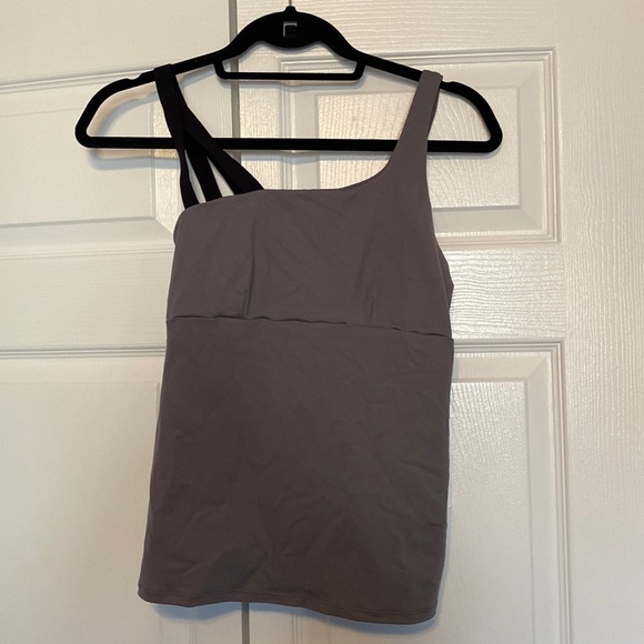 Alo Yoga Repose Tank, purple dusk/black, size S - Picture 1 of 6